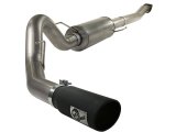 aFe MACH Force XP Exhaust Cat-Back SS-409 4in Black Tip 11-12 Ford F-150 EcoBoost V6-3.5L (tt) thumbnail 1