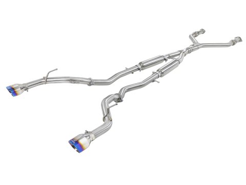 aFe POWER Takeda 2.5in 304 SS CB Exhaust w/ Blue Flame Tips 17-19 Infiniti Q60 V6-3.0L (tt) thumbnail 1