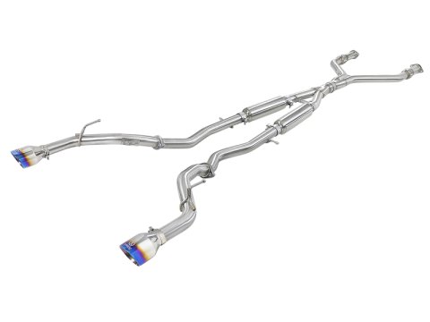 aFe POWER Takeda 2.5in 304 SS CB Exhaust w/ Blue Flame Tips 17-19 Infiniti Q60 V6-3.0L (tt) thumbnail 2
