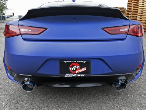aFe POWER Takeda 2.5in 304 SS CB Exhaust w/ Blue Flame Tips 17-19 Infiniti Q60 V6-3.0L (tt) thumbnail 9