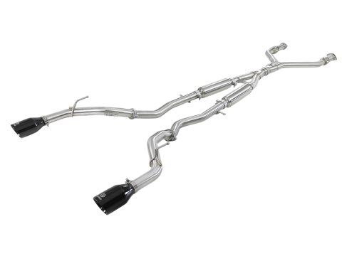 aFe POWER Takeda 2.5in 304 SS CB Exhaust w/ Black Tips 17-19 Infiniti Q60 V6-3.0L (tt) thumbnail 2