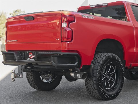 aFe Apollo GT Series 2019 GM Silverado/Sierra 1500 4.3L/5.3L 409 SS CatBack Exhaust System w/Blk Tip
