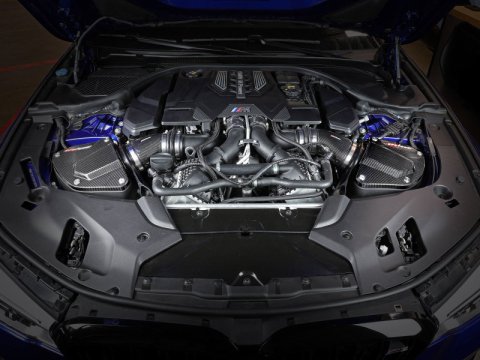 aFe Black Series Stage-2 Carbon Fiber Cold Air Intake System w/ Pro DRY S Media - 18-19 BMW M5 (F90) thumbnail 4