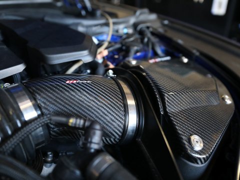 aFe Black Series Stage-2 Carbon Fiber Cold Air Intake System w/ Pro DRY S Media - 18-19 BMW M5 (F90) thumbnail 5
