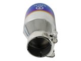 aFe Takeda 304 Stainless Steel Clamp-On Exhaust Tip 2.5in Inlet / 4in Outlet - Blue Flame thumbnail 5