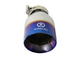 aFe Takeda 304 Stainless Steel Clamp-On Exhaust Tip 2.5in Inlet / 4in Outlet - Blue Flame thumbnail 6