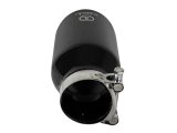 aFe Takeda 304 Stainless Steel Clamp-On Exhaust Tip 2.5in.Inlet / 4in Outlet - Black thumbnail 4