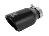 aFe Takeda 304 Stainless Steel Clamp-On Exhaust Tip 2.5in.Inlet / 4in Outlet - Black thumbnail 7