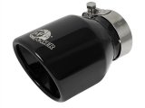 aFe MACH Force-Xp 409 SS Clamp-On Exhaust Tip 2.5in. Inlet / 4in. Outlet / 6in. L - Black thumbnail 2