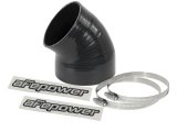 aFe Magnum FORCE CAI Univ. Silicone (4.125in to 3.5in ID / 49 Deg.) Elbow Reducing Coupler - Black thumbnail 2