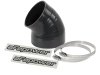 aFe Magnum FORCE CAI Univ. Silicone (4.125in to 3.5in ID / 49 Deg.) Elbow Reducing Coupler - Black thumbnail 3