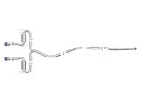 aFe Takeda 3in 304 SS Cat-Back Exhaust System w/Blue Flame Tips 17-20 Honda Civic Sport L4-1.5L (t) thumbnail 4
