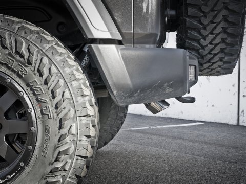 aFe MACH Force-Xp 2.5in 409SS Axle-Back Hi-Tuck Exh Sys w/ Pol Tip 18-20 Jeep Wrangler (JL) V6 3.6L thumbnail 4