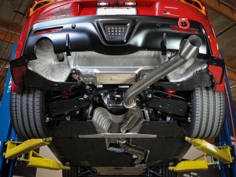 aFe POWER Takeda 2020 Toyota Supra L6-3.0L (t) 3.5in 304 SS CB Exhaust 4in Brushed Finish Tip thumbnail 3