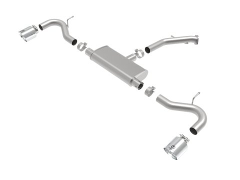 aFe Takeda Series 2.5in 409 SS Axle-Back Exhaust System Polished 18-20 Hyundai Elantra GT L4-1.6L(t) thumbnail 4
