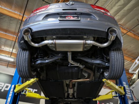 aFe Takeda Series 2.5in 409 SS Axle-Back Exhaust System Polished 18-20 Hyundai Elantra GT L4-1.6L(t) thumbnail 5