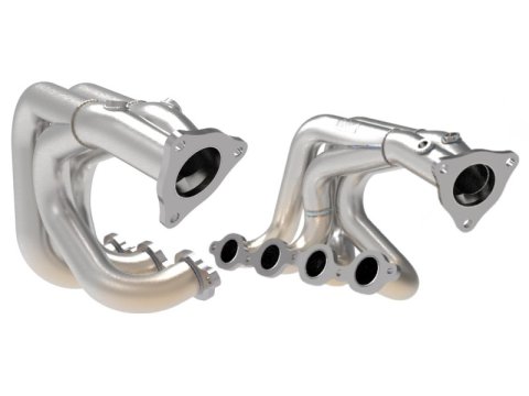 aFe Twisted 304SS Header 2020 Chevy Corvette (C8) 6.2L V8 - Brushed thumbnail 1