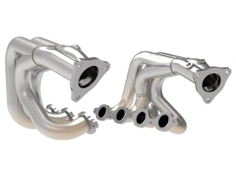 aFe Twisted 304SS Header 2020 Chevy Corvette (C8) 6.2L V8 - Brushed thumbnail 2
