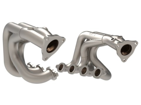 aFe Twisted 304SS Header 2020 Chevy Corvette (C8) 6.2L V8 - Titanium Ceramic Coated thumbnail 1