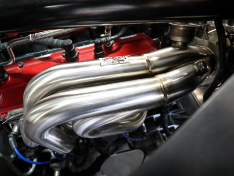 aFe Twisted 304SS Header 2020 Chevy Corvette (C8) 6.2L V8 - Titanium Ceramic Coated thumbnail 2