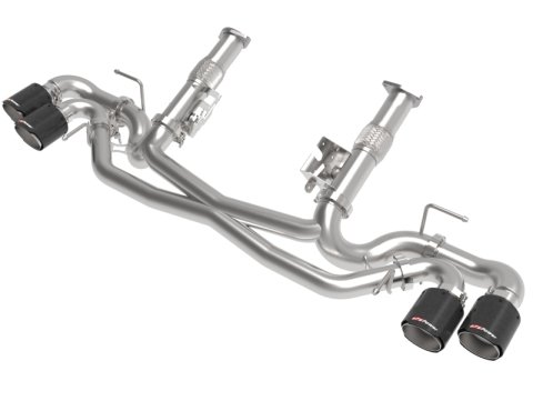 aFe MACH Force-Xp 3in to 2-1/2in 304SS Cat-Back (No Muff.) 2020 Chevy Corvette 6.2L - Carbon Tip thumbnail 1