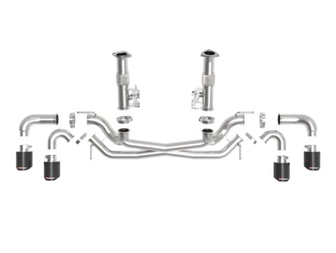 aFe MACH Force-Xp 3in to 2-1/2in 304SS Cat-Back (No Muff.) 2020 Chevy Corvette 6.2L - Carbon Tip thumbnail 3