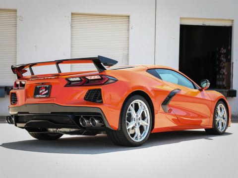 aFe MACH Force-Xp 3in to 2-1/2in 304SS Cat-Back (No Muff.) 2020 Chevy Corvette 6.2L- Polished Tip thumbnail 2