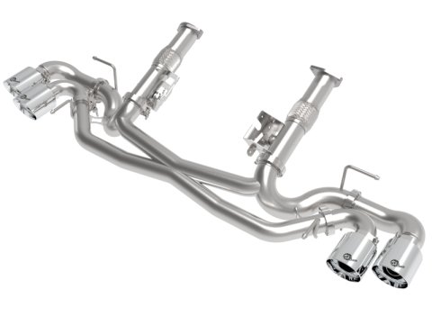 aFe MACH Force-Xp 3in to 2-1/2in 304SS Cat-Back (No Muff.) 2020 Chevy Corvette 6.2L- Polished Tip thumbnail 3