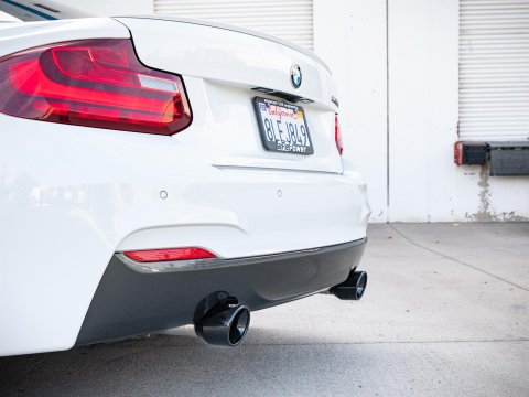 aFe MACH ForceXP 3IN to 2.5IN 304SS Cat-Back Exhaust System w/ Black Tips 14-16 BMW M235i (F22/23) thumbnail 3