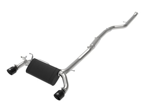 aFe MACH ForceXP 3IN to 2.5IN 304SS Cat-Back Exhaust System w/ Black Tips 14-16 BMW M235i (F22/23) thumbnail 7