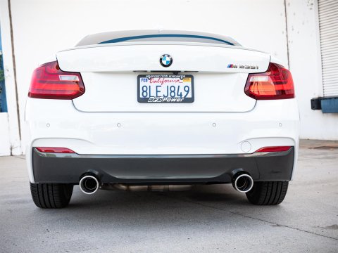 aFe MACH Force XP 3in to 2.5in 304 SS Cat-Back Exhaust w/ Polished Tips 14-16 BMW M235i thumbnail 2