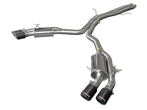 aFe 18-20 Audi RS5 Coupe MACH Force-Xp 3in to 2.5in 304 SS Axle-Back Exhaust System-Quad Carbon Tips thumbnail 1