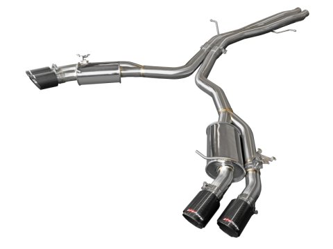 aFe 18-20 Audi RS5 Coupe MACH Force-Xp 3in to 2.5in 304 SS Axle-Back Exhaust System-Quad Carbon Tips thumbnail 2