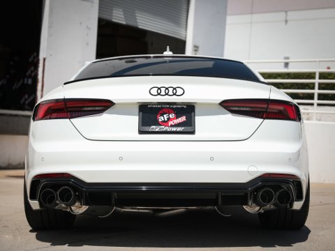 aFe 18-20 Audi RS5 Coupe MACH Force-Xp 3in to 2.5in 304 SS Axle-Back Exhaust System-Quad Carbon Tips thumbnail 6