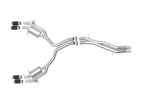 aFe 18-20 Audi RS5 Coupe MACH Force-Xp 3in to 2.5in 304 SS Axle-Back Exhaust System-Quad Carbon Tips thumbnail 8