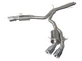 aFe 18-20 Audi RS5 Coupe MACH Force-Xp 3in to 2.5in 304 SS Axle-Back Exhaust System-Quad Polish Tips thumbnail 1