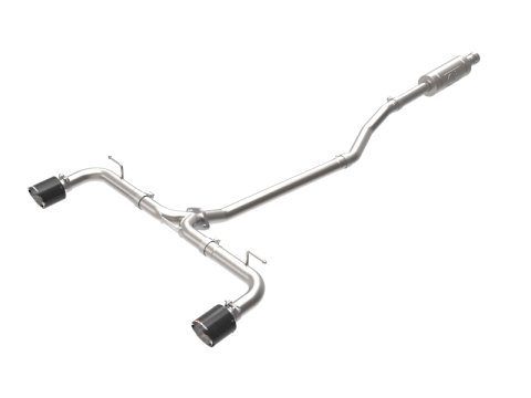 aFe Takeda 2-1/2in 304 SS Cat-Back Exhaust w/ Carbon Fiber Tips 14-18 Mazda 3 L4 2.0L/2.5L thumbnail 1