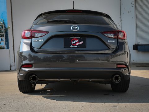 aFe Takeda 2-1/2in 304 SS Cat-Back Exhaust w/ Carbon Fiber Tips 14-18 Mazda 3 L4 2.0L/2.5L thumbnail 7