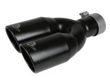 aFe MACH Force-Xp 409 Stainless Steel Clamp-on Exhaust Tip 2.5in Inlet 3.5in Outlet - Black thumbnail 1
