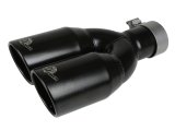 aFe MACH Force-Xp 409 Stainless Steel Clamp-on Exhaust Tip 2.5in Inlet 3.5in Outlet - Black thumbnail 2
