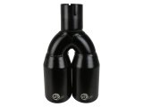 aFe MACH Force-Xp 409 Stainless Steel Clamp-on Exhaust Tip 2.5in Inlet 3.5in Outlet - Black thumbnail 5