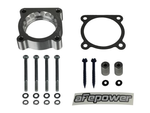 aFe 07-12 Dodge 1500 / 07-12 Dodge Dakota V6 3.7L Silver Bullet Throttle Body Spacer - Silver thumbnail 3