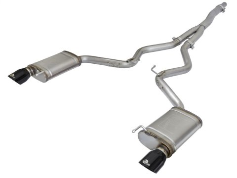 aFe MACH Force XP Exhausts Cat-Back SS-304 EXH w/ Black Tips 15-16 Ford Mustang EcoBoost 2.3L (t)