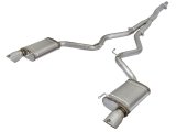aFe MACH Force XP Exhausts Cat-Back SS-304 EXH w/ Polished Tips 15-16 Ford Mustang EcoBoost 2.3L (t) thumbnail 1