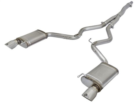 aFe MACH Force XP Exhausts Cat-Back SS-304 EXH w/ Polished Tips 15-16 Ford Mustang EcoBoost 2.3L (t)