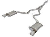 aFe MACH Force XP Exhausts Cat-Back SS-304 EXH w/ Polished Tips 15-16 Ford Mustang EcoBoost 2.3L (t) thumbnail 2
