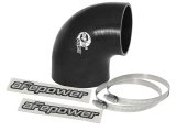 aFe Magnum FORCE CAI Univ. Silicone Coupling Kit (3.5in. ID to 3in. ID) 90Deg. Elbow Reducer - Black thumbnail 1
