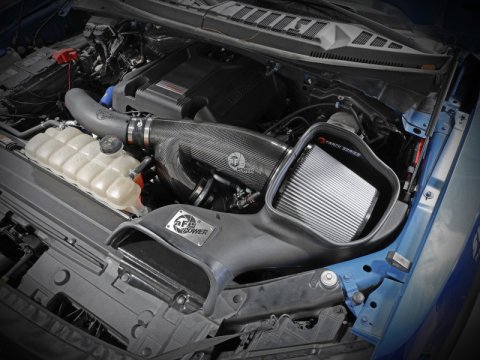 aFe 17-20 Ford F-150/Raptor Track Series Carbon Fiber Cold Air Intake System With Pro DRY S Filters thumbnail 9