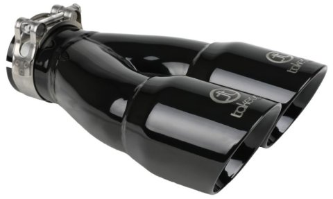 aFe Takeda 2.5in 304 Stainless Steel Clamp-on Exhaust Tip 2.5in Inlet 3in Dual Outlet - Black thumbnail 5