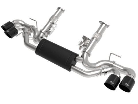 aFe MACH Force-Xp 2-1/2in 304SS Cat-Back 2020 Chevy Corvette (C8) 6.2L - Black Tip thumbnail 1